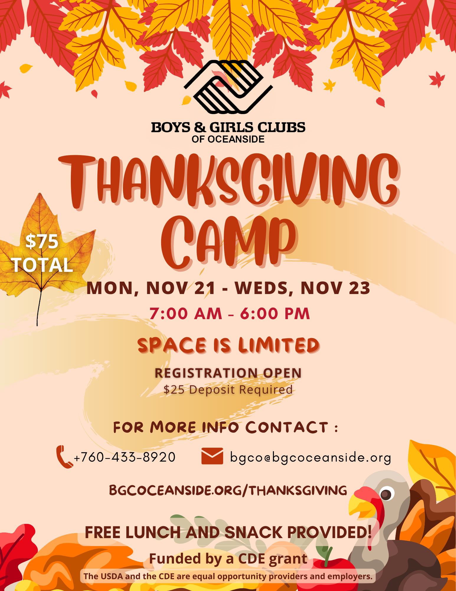 11.23 - 11.25 Thanksgiving Camp